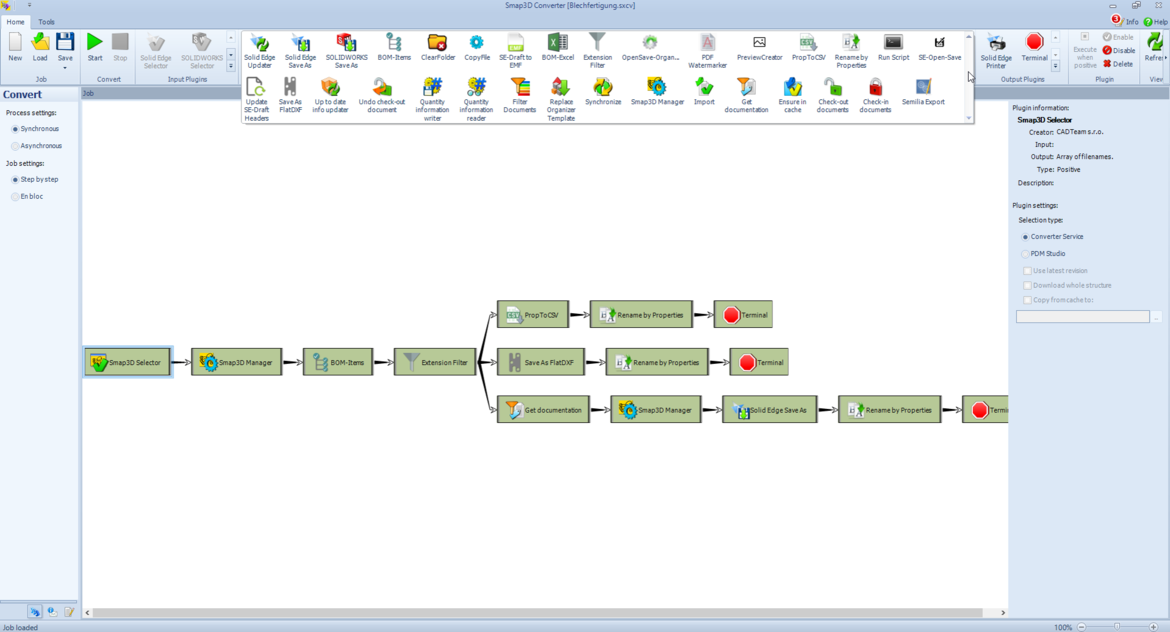 Representation of a process flow of the Automation Client in PDM Studio