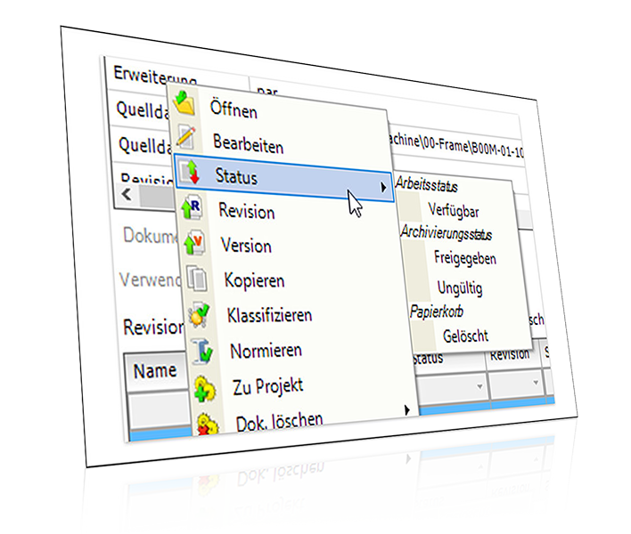 PDM Studio - Lebenszyklus Freigabeprozess Workflows