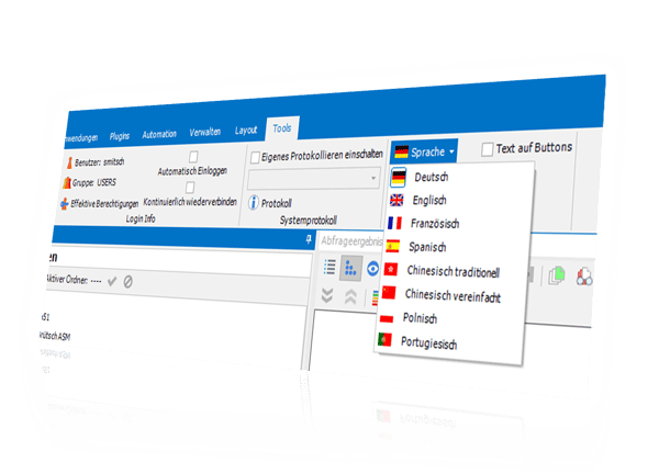 PDM Studio - Verfügbar in Deutsch, Englisch, Chinesisch, Französisch, Spanisch, Polnisch, Portuguiesisch