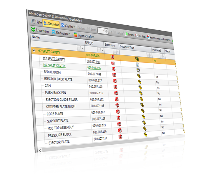 CAD_PDM_Studio_Screens_CAD-Intergration_SWX_Baugruppenstruktur_08-2024