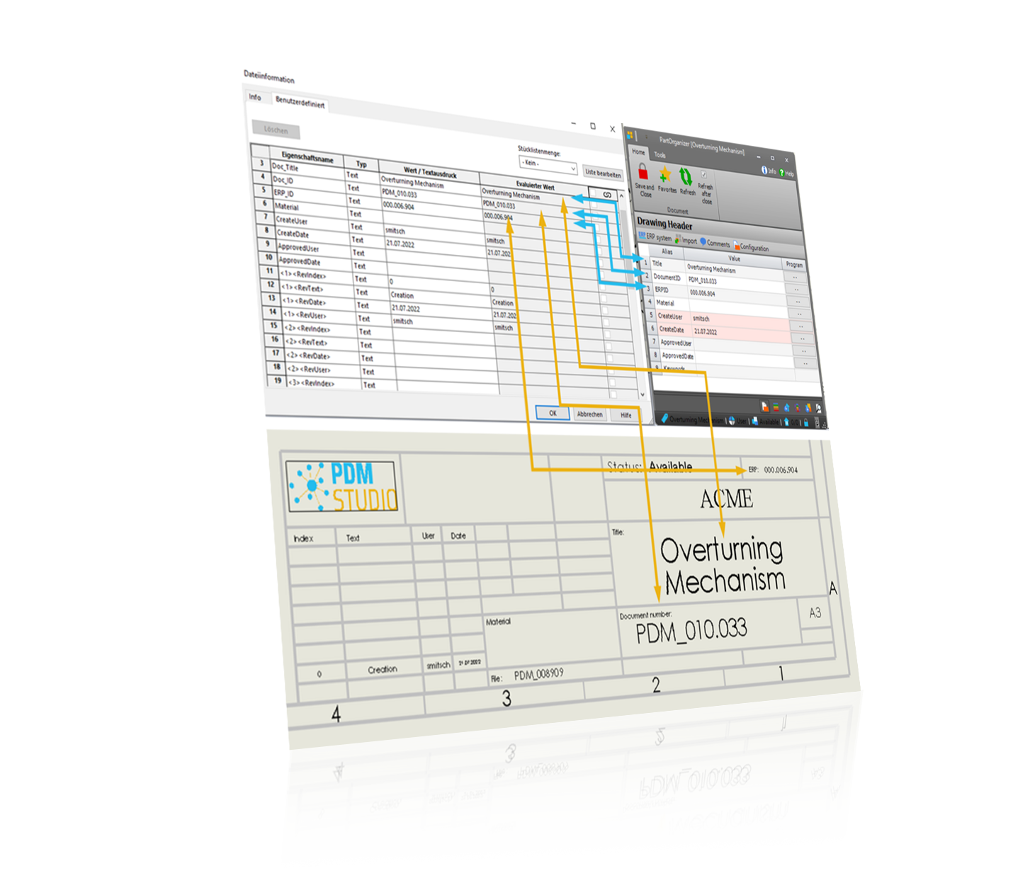PDM Studio - Synchronized information with SOLIDWORKS CAD
